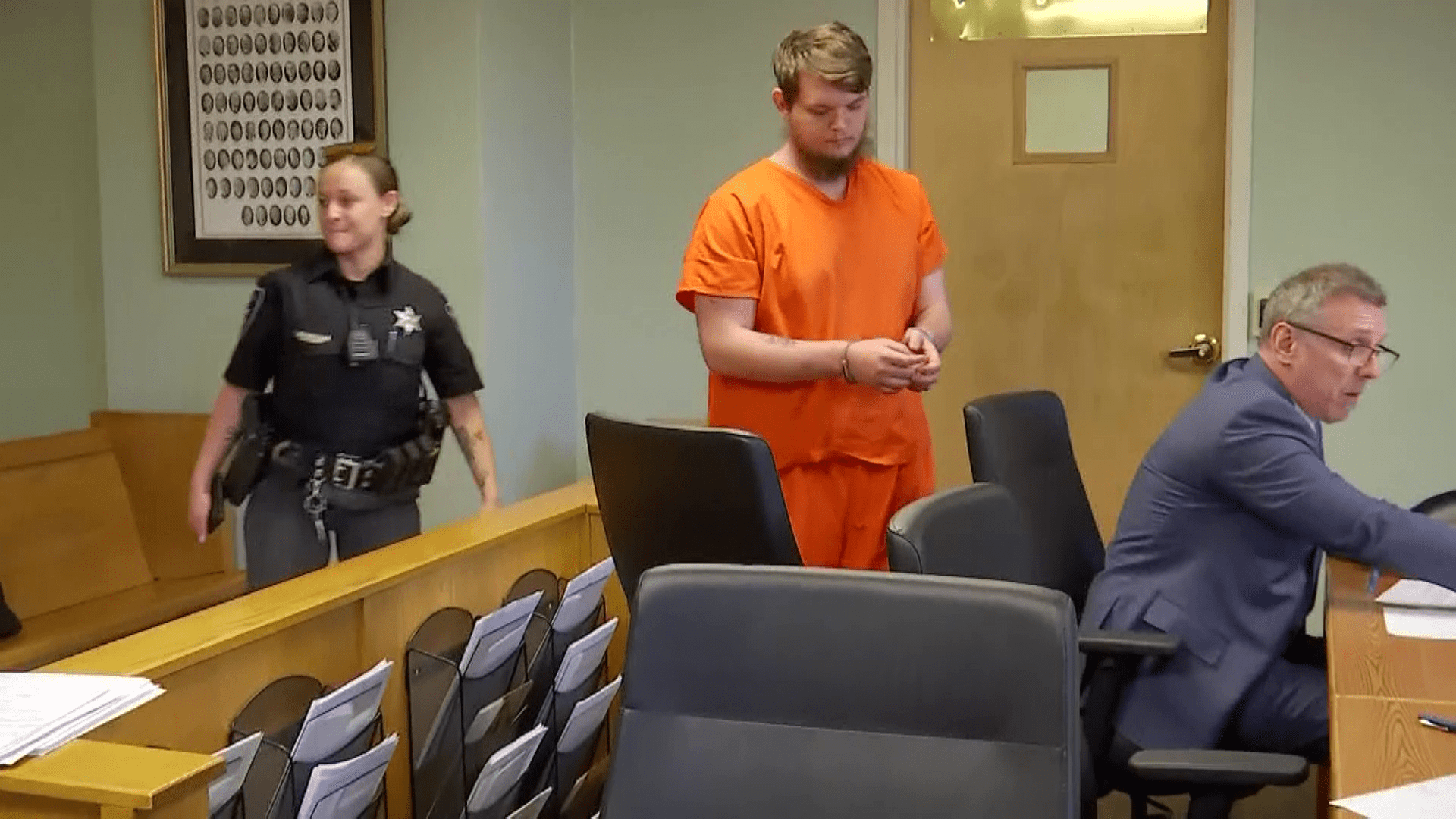 Hunter Crislip in Cabell County Magistrate Court. April 23, 2025 (Photo Credit: WOWK 13 News Photographer Christopher Holtzapfel)